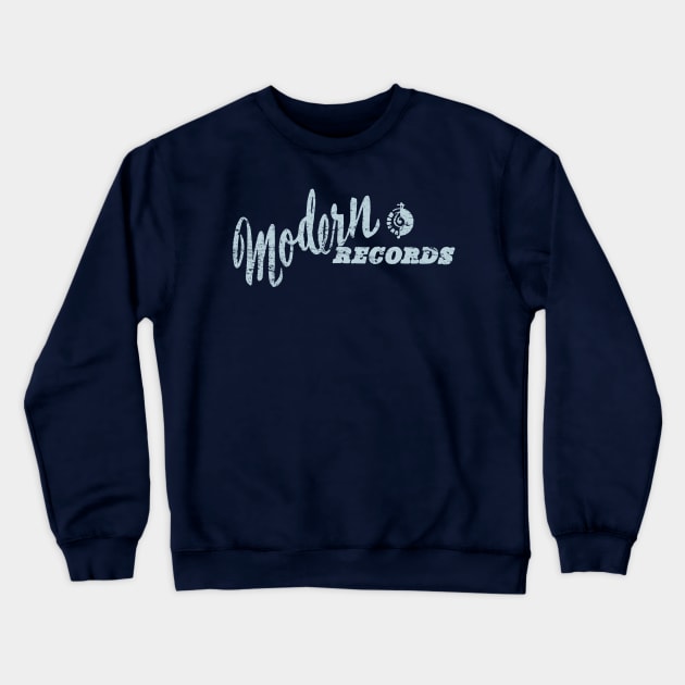 Modern Records Crewneck Sweatshirt by MindsparkCreative